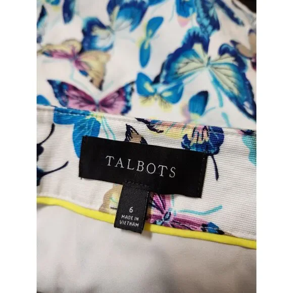 Talbots Butterfly Print Skirt – Size 6 – Cotton Blend - Picture 3 of 6